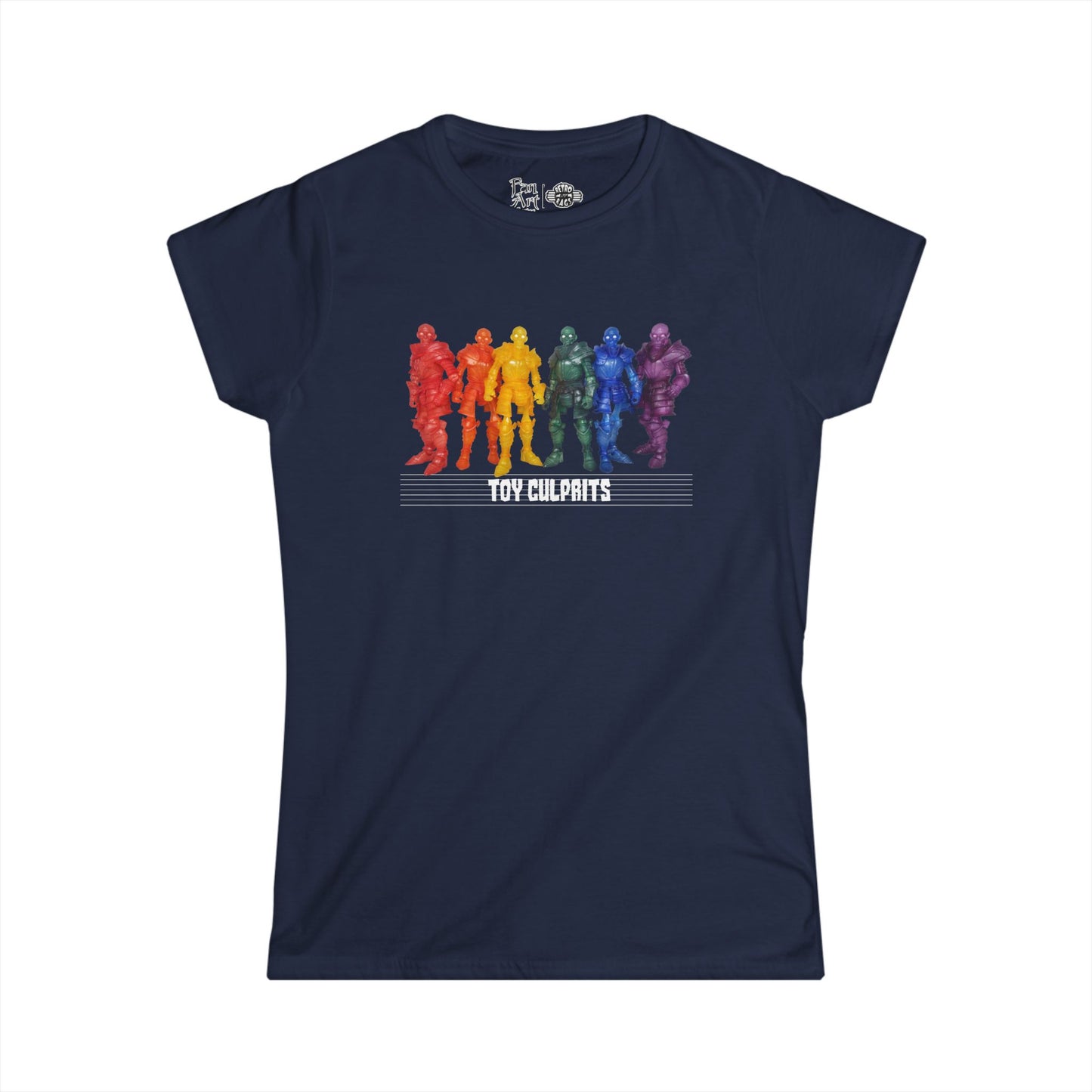 Rainbow Ghosts w/ Toy Culprits White Logo | Mythic Legions | Fan Art | Women's T-Shirt