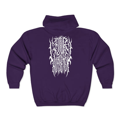 4H Metal Logo White | Mythic Legions | Full Zip Hoodie