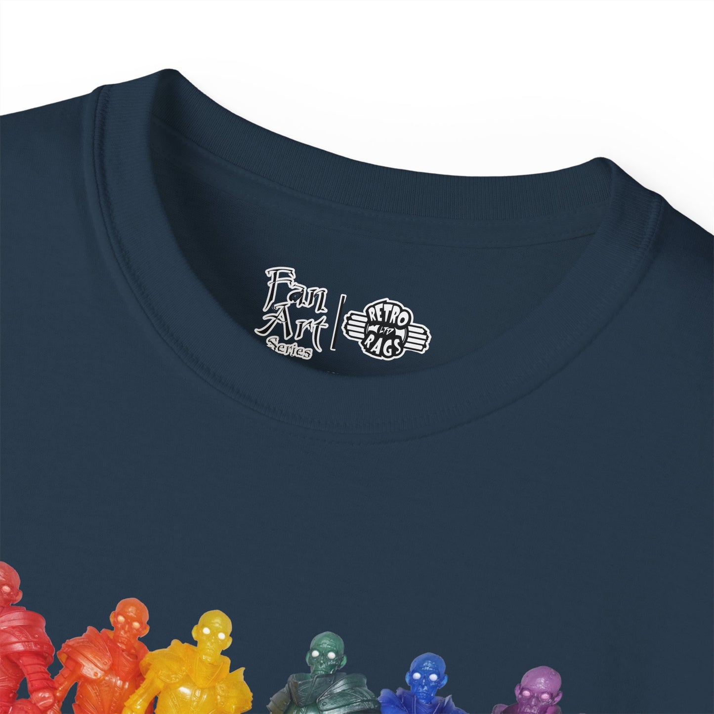 Rainbow Ghosts w/ Toy Culprits White Logo | Mythic Legions | Fan Art | Standard T-Shirt