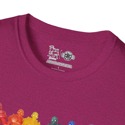 Rainbow Ghosts w/ Toy Culprits White Logo | Mythic Legions | Fan Art | Soft T-Shirt