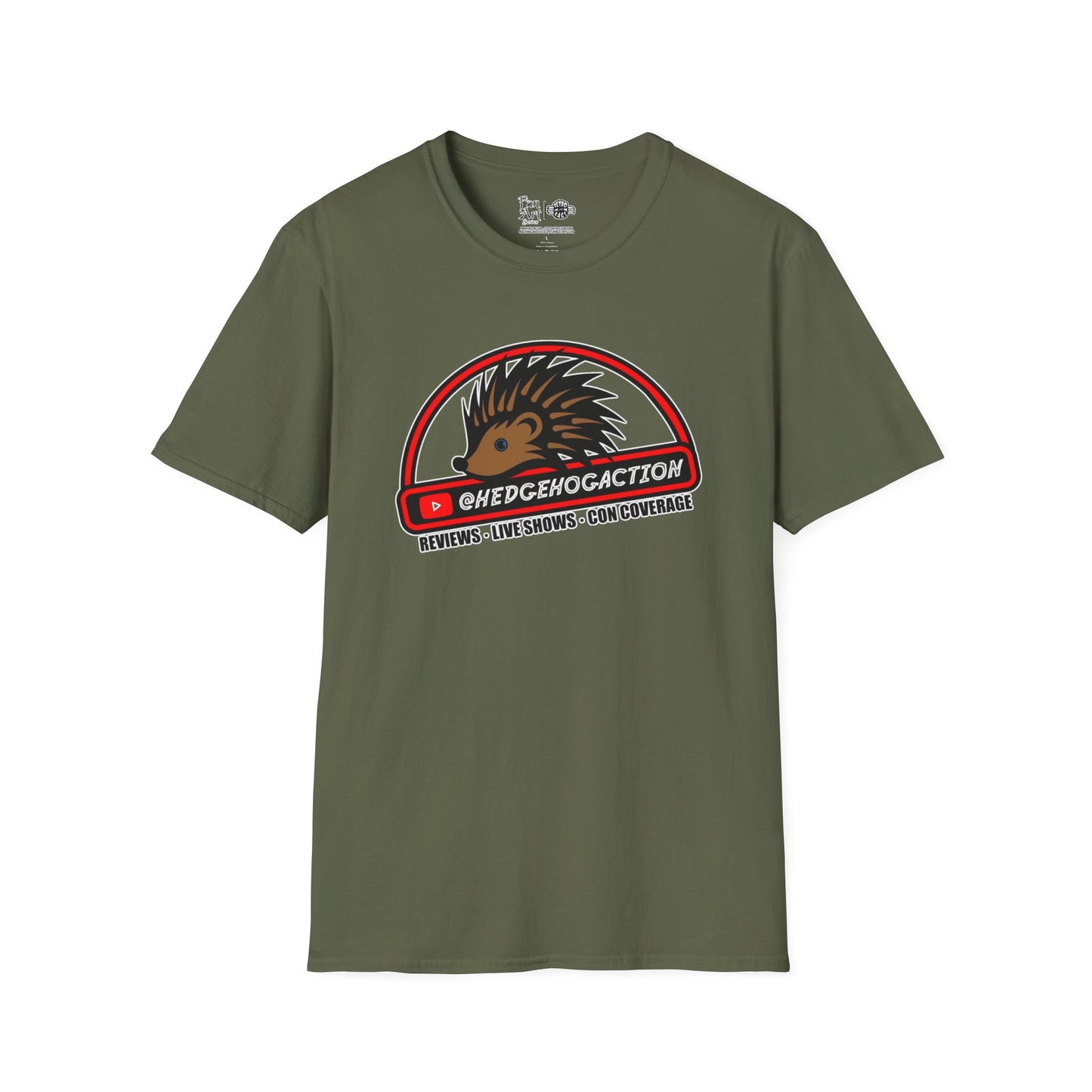 Hedgehog Action Logo | Mythic Legions | Fan Art | Soft T-Shirt