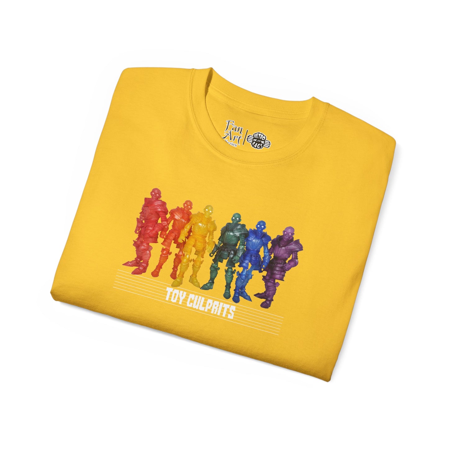 Rainbow Ghosts w/ Toy Culprits White Logo | Mythic Legions | Fan Art | Standard T-Shirt