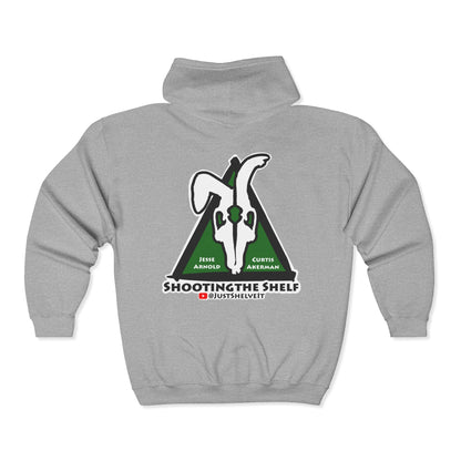 Shooting the Shelf Logo | Mythic Legions | Fan Art | Full Zip Hoodie