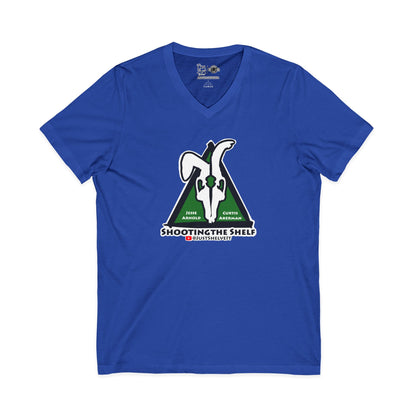 Shooting the Shelf Logo | Mythic Legions | Fan Art | V-Neck T-Shirt