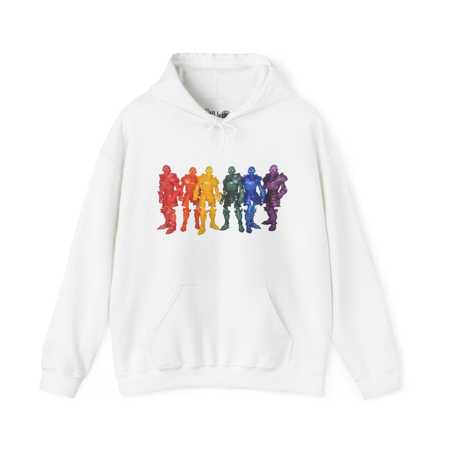 Rainbow Ghosts w/ Toy Culprits White Logo | Mythic Legions | Fan Art | Pullover Hooodie