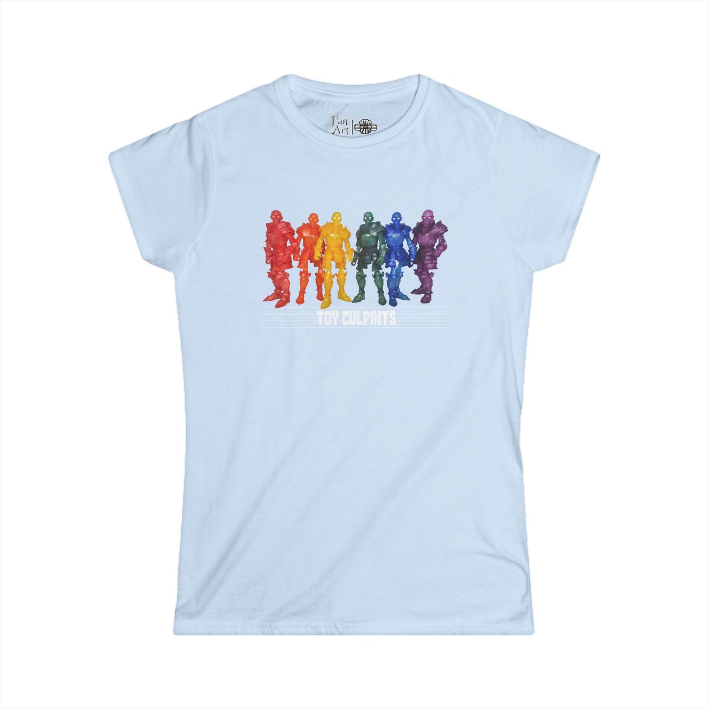 Rainbow Ghosts w/ Toy Culprits White Logo | Mythic Legions | Fan Art | Women's T-Shirt