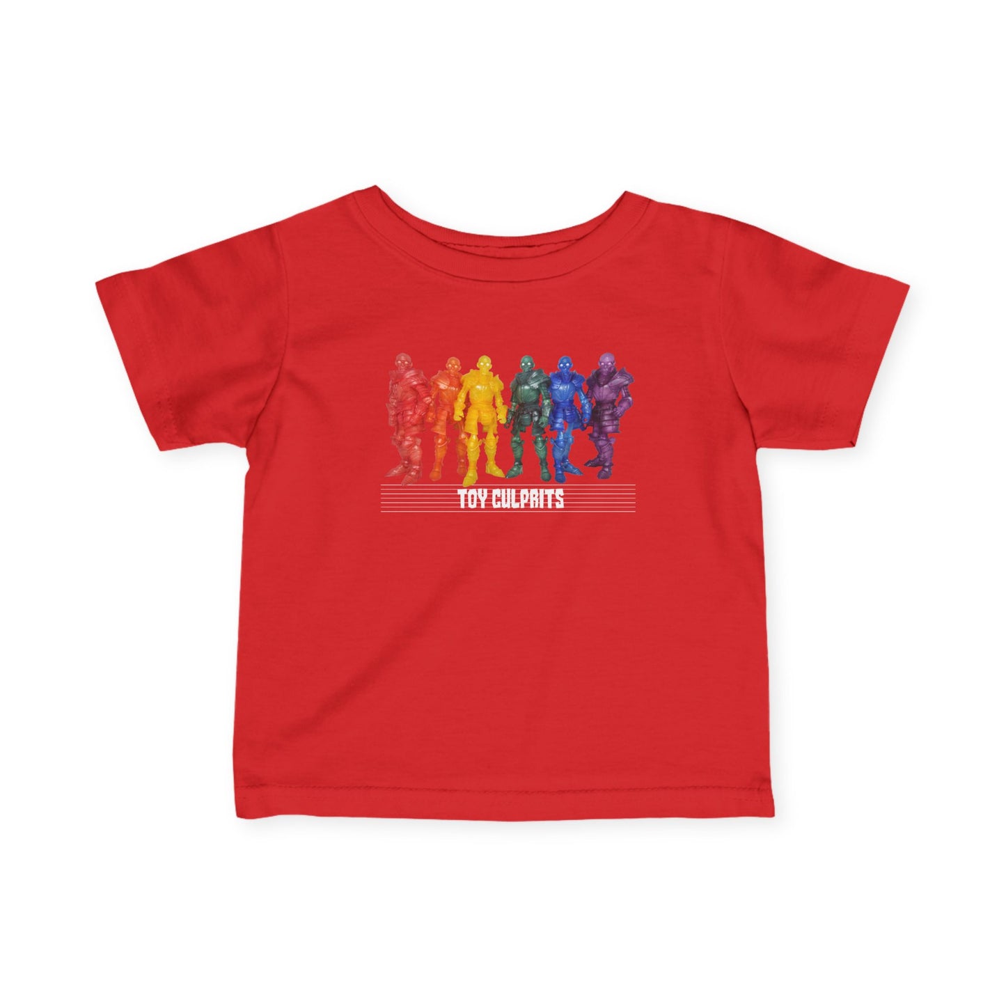 Rainbow Ghosts w/ Toy Culprits White Logo | Mythic Legions | Fan Art | Infant T-Shirt