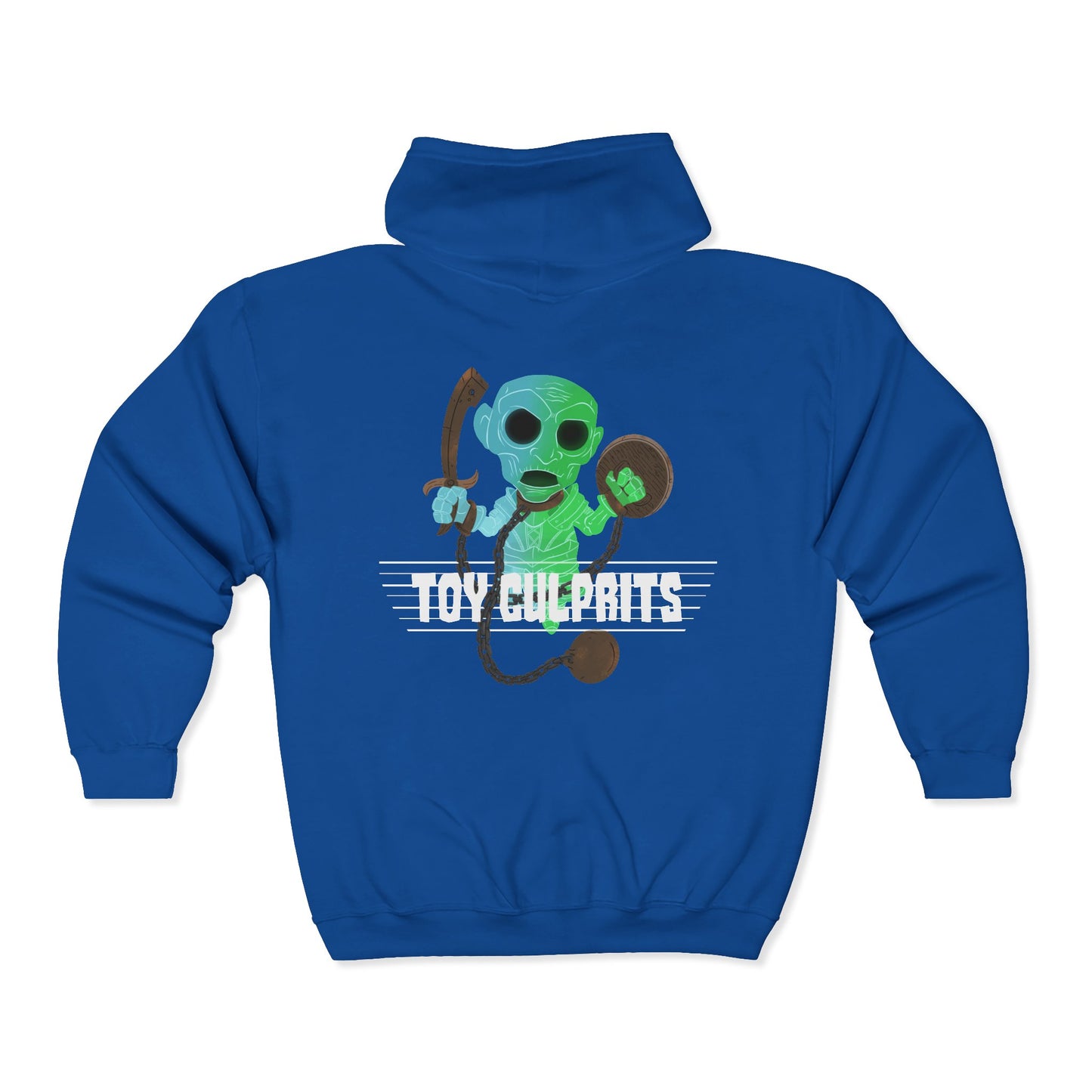 Toy Culprits Blue & Green Ghost | Mythic Legions | Fan Art | Full Zip Hoodie