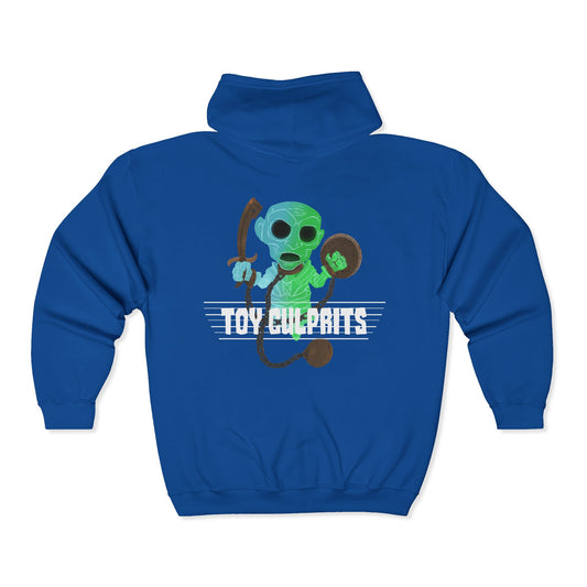 Toy Culprits Blue & Green Ghost | Mythic Legions | Fan Art | Full Zip Hoodie