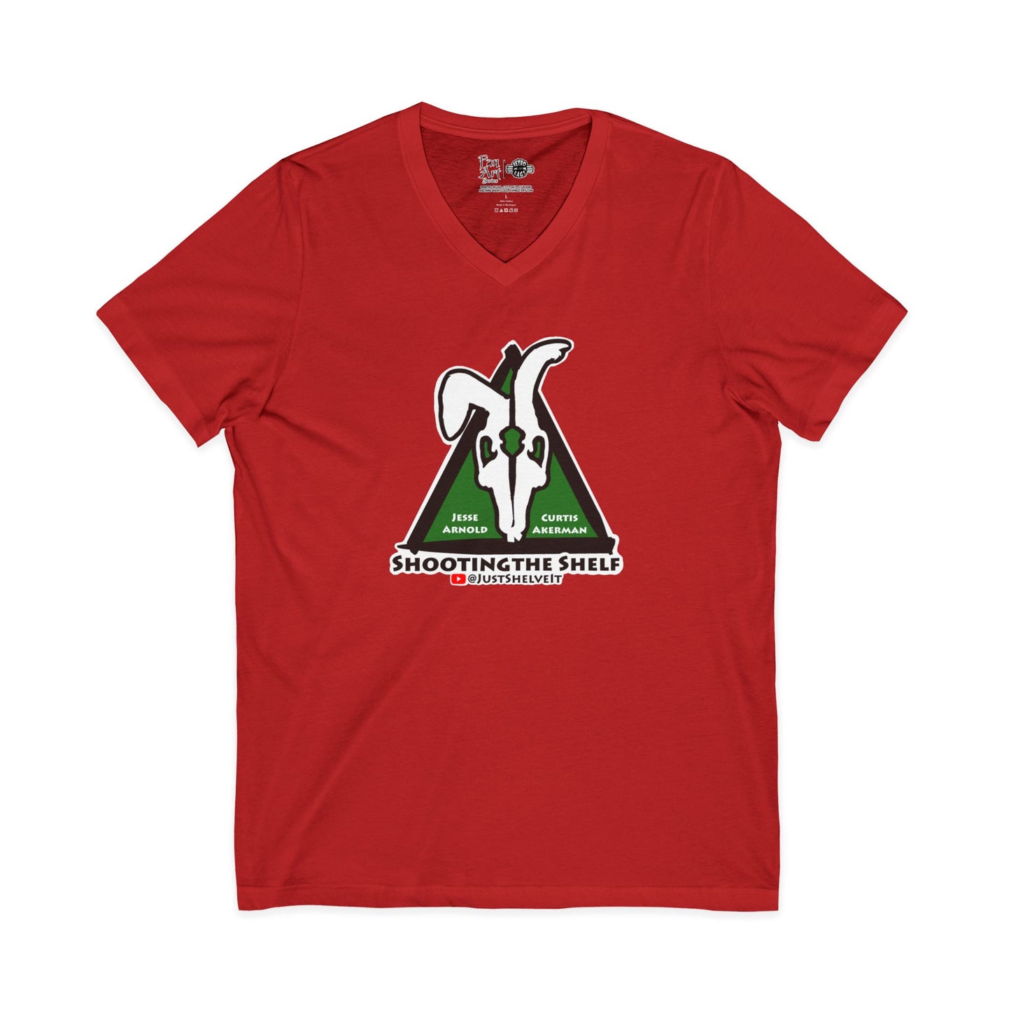 Shooting the Shelf Logo | Mythic Legions | Fan Art | V-Neck T-Shirt