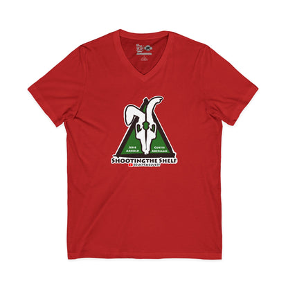 Shooting the Shelf Logo | Mythic Legions | Fan Art | V-Neck T-Shirt