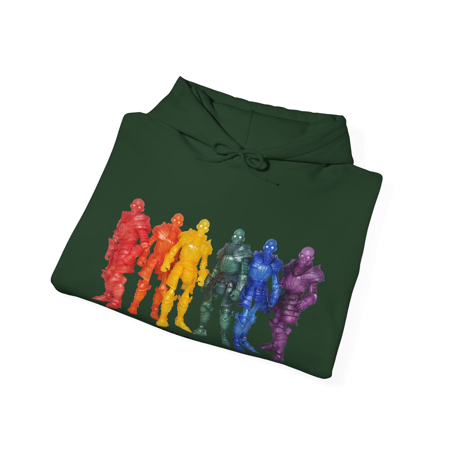Rainbow Ghosts w/ Toy Culprits Black Logo | Mythic Legions | Fan Art | Pullover Hooodie