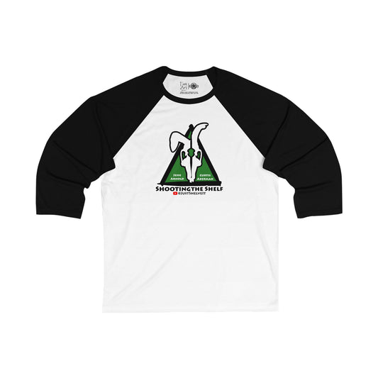Shooting the Shelf Logo | Mythic Legions | Fan Art | 3\4 Sleeve Baseball T-Shirt