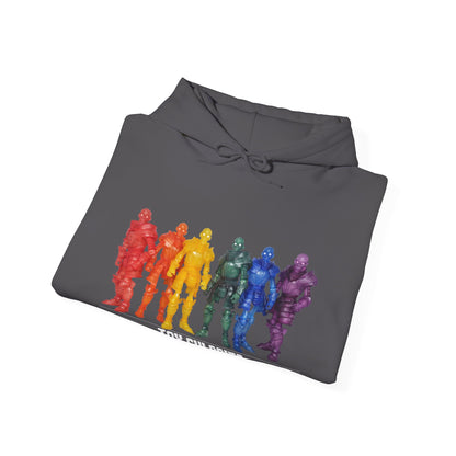 Rainbow Ghosts w/ Toy Culprits White Logo | Mythic Legions | Fan Art | Pullover Hooodie