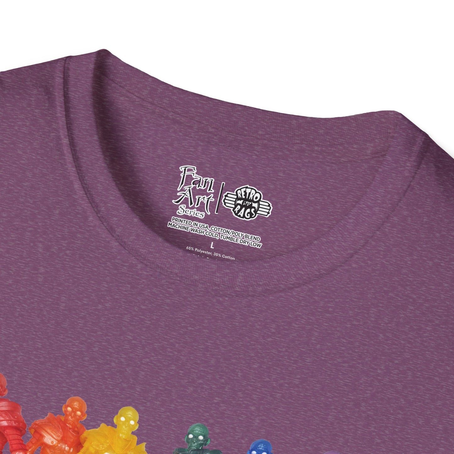 Rainbow Ghosts w/ Toy Culprits White Logo | Mythic Legions | Fan Art | Soft T-Shirt