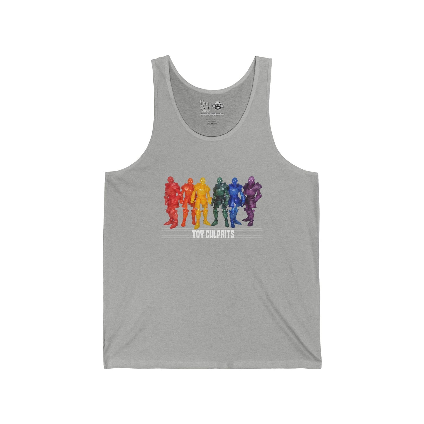 Rainbow Ghosts w/ Toy Culprits White Logo | Mythic Legions | Fan Art | Tank Top