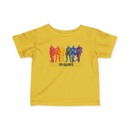 Rainbow Ghosts w/ Toy Culprits Black Logo | Mythic Legions | Fan Art | Infant T-Shirt