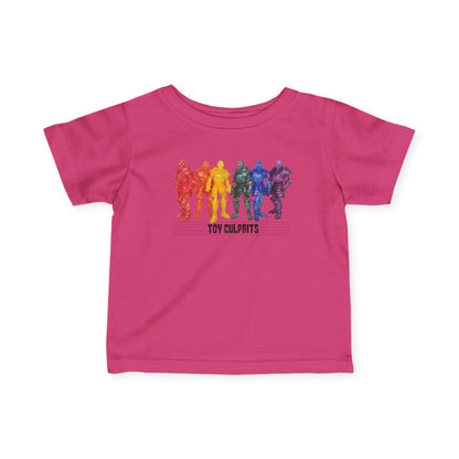 Rainbow Ghosts w/ Toy Culprits Black Logo | Mythic Legions | Fan Art | Infant T-Shirt