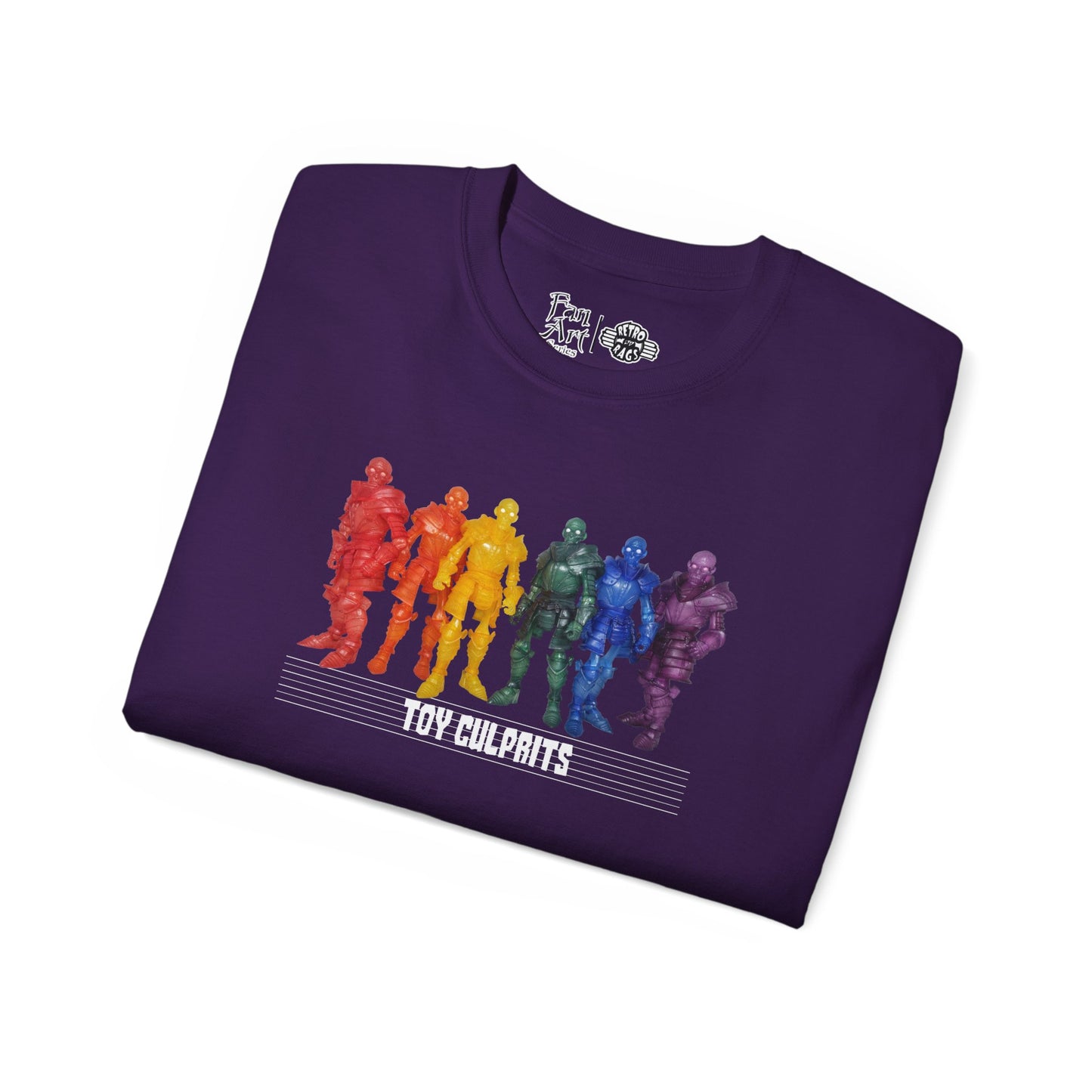 Rainbow Ghosts w/ Toy Culprits White Logo | Mythic Legions | Fan Art | Standard T-Shirt