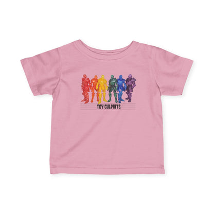 Rainbow Ghosts w/ Toy Culprits Black Logo | Mythic Legions | Fan Art | Infant T-Shirt