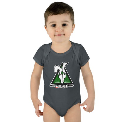 Shooting the Shelf Logo | Mythic Legions | Fan Art | Baby Bodysuit