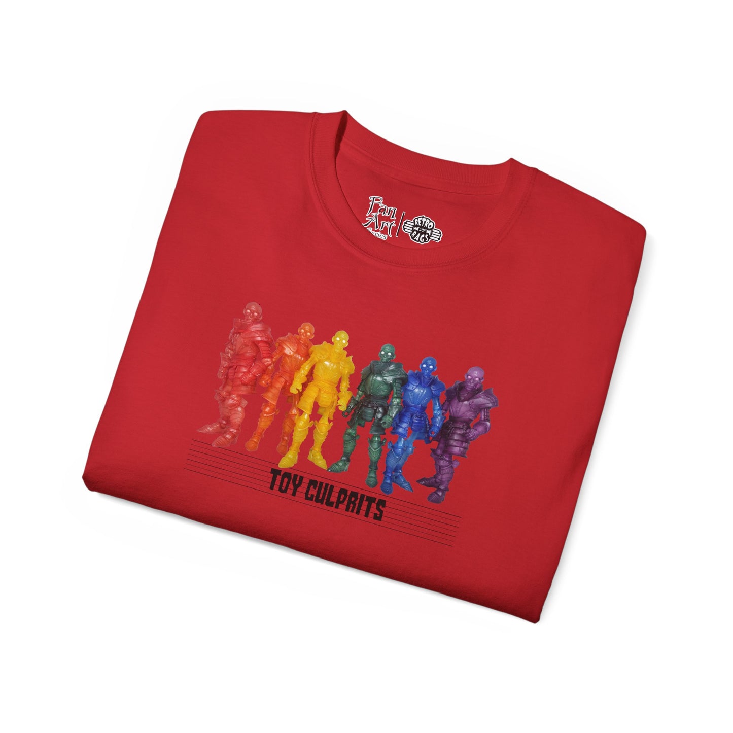 Rainbow Ghosts w/ Toy Culprits Black Logo | Mythic Legions | Fan Art | Standard T-Shirt