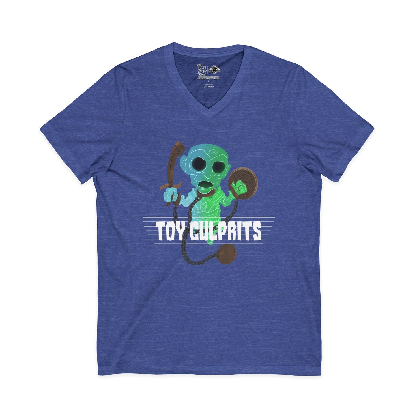 Toy Culprits Blue & Green Ghost | Mythic Legions | Fan Art | V-Neck T-Shirt