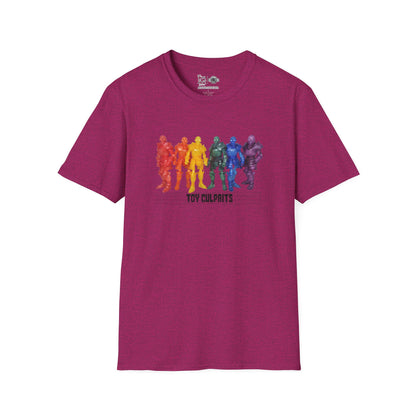 Rainbow Ghosts w/ Toy Culprits Black Logo | Mythic Legions | Fan Art | Soft T-Shirt