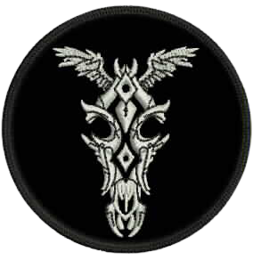 Equaddron Wing Skull Logo | 3" Embroidered Patch | Mythic Legions